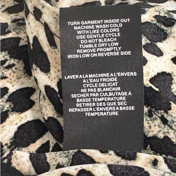 NWT OAT New York Pull On Satin Leopard Print Midi Skirt - Picture 10 of 10